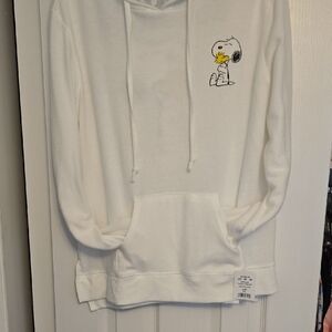 Peanuts Snoopy & Woodstock Hoodie with 2-sided Graphic, Front Pocket